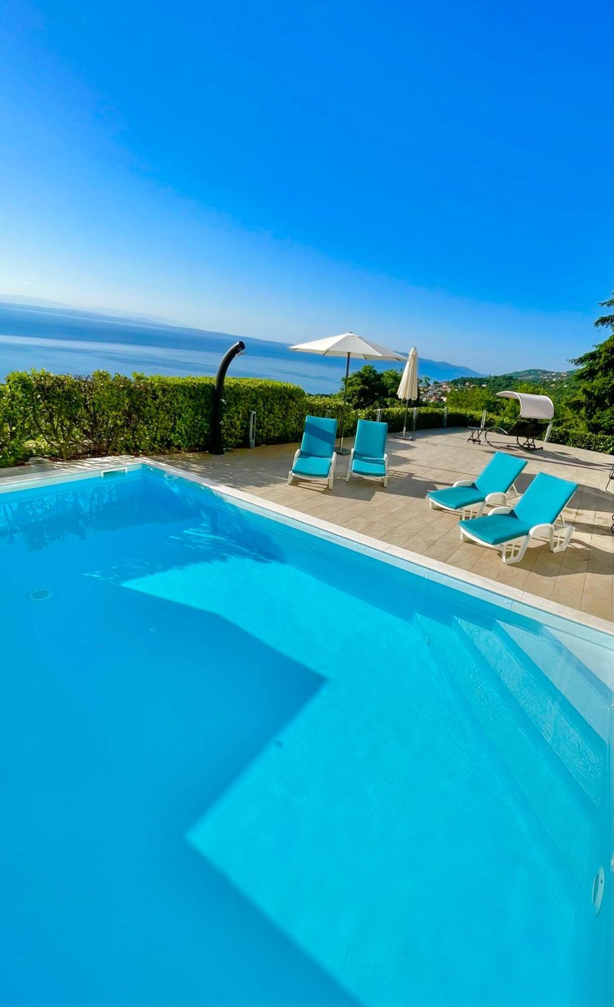 Luxury Villa Eternity - Marvelous Sea View - Box Spring Beds - Opatija-Poljane Bagian luar foto